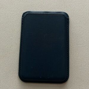 Slim Black Leather Card Sleeve